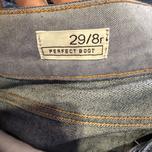 Gap 1969 Perfect Boot Jeans 29 8r  Medium Wash Women's Low Rise - Picture 4 of 10